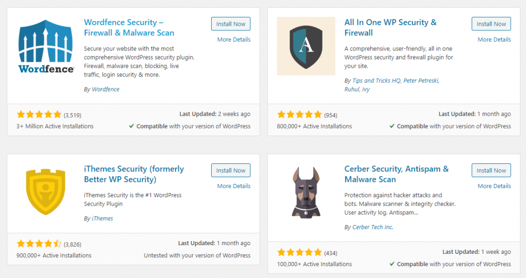 WordPress security plugins