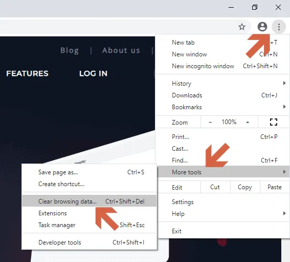 How to clear browsing data on Google Chrome