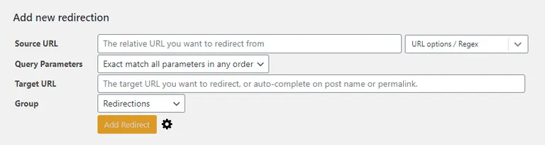 Redirection - Add new redirection