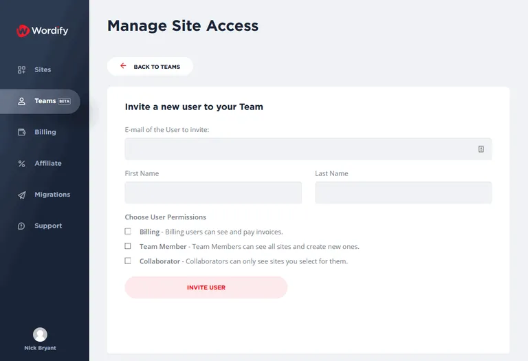 Wordify Teams Feature