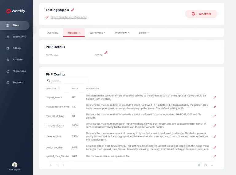 WordPress PHP Manager